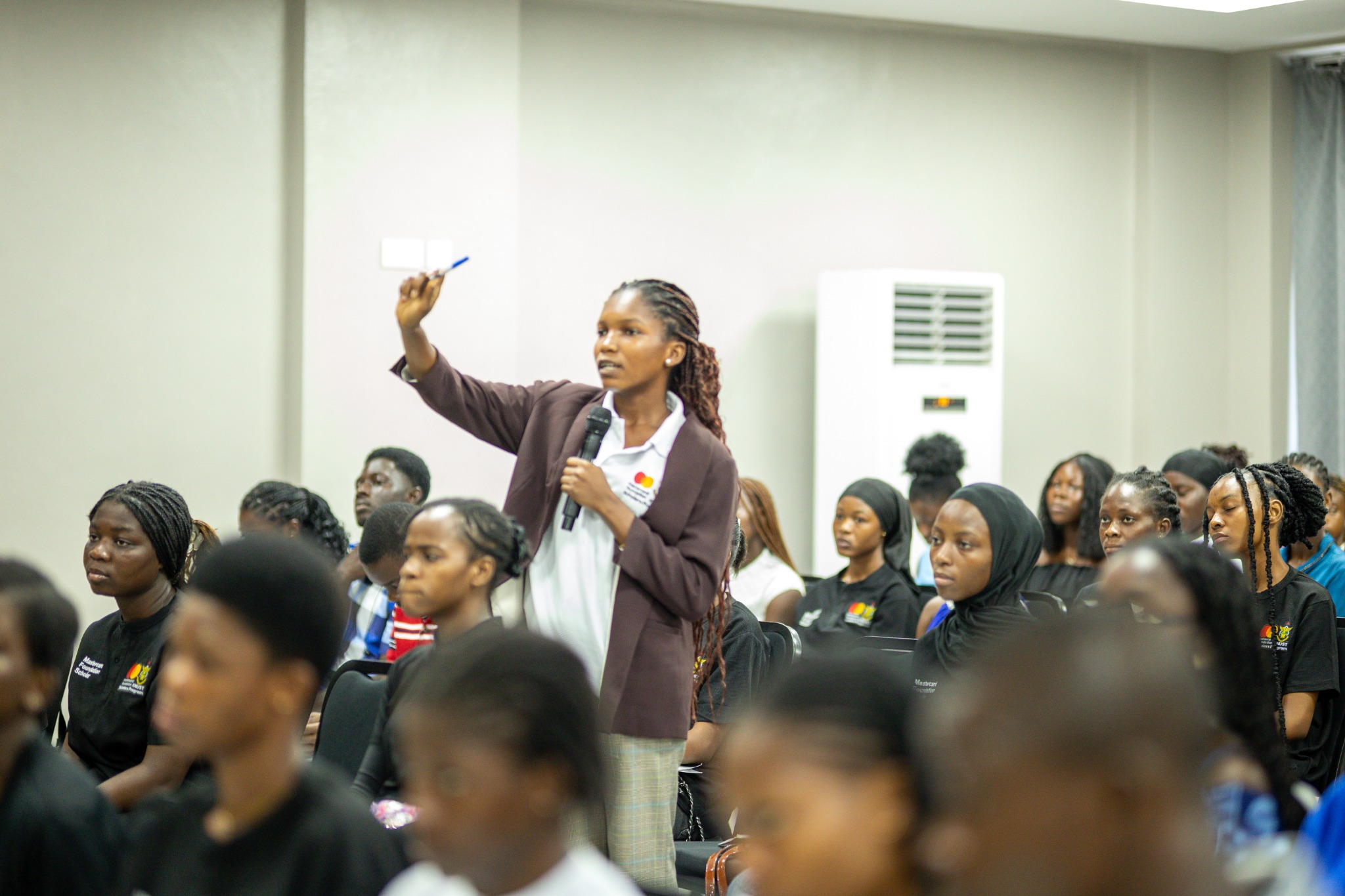 MCF training participant asking a question